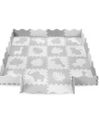 Momi Covoras de joaca Puzzle Zawi 150x150 cm Grey