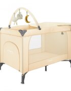 Momi Patut pliabil cu doua nivele si masuta de infasat 120X60 cm Belove Plus Beige
