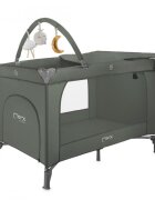 Momi Patut pliabil cu doua nivele si masuta de infasat 120x60 cm Belove Plus Green