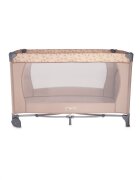Momi Patut pliabil pentru copii Belove Beige 60x120 cm cu roti usita cu fermoar geanta de transport
