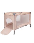 Momi Patut pliabil pentru copii Belove Beige 60x120 cm cu roti usita cu fermoar geanta de transport