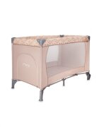 Momi Patut pliabil pentru copii Belove Beige 60x120 cm cu roti usita cu fermoar geanta de transport