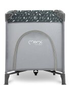 Momi Patut pliabil pentru copii Belove Grey 60x120 cm cu roti usita cu fermoar geanta de transport