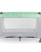 Momi Patut pliabil pentru copii Belove Jade 60x120 cm cu roti usita cu fermoar geanta de transport