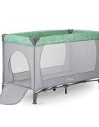 Momi Patut pliabil pentru copii Belove Jade 60x120 cm cu roti usita cu fermoar geanta de transport