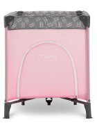 Momi Patut pliabil pentru copii Belove Pink 60x120 cm cu roti usita cu fermoar geanta de transport