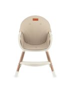 Momi Scaun de masa pentru copii Reki Beige husa detasabila din piele ecologica suport pentru picioare tava reglabila jucarie cu ventuza
