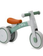 Momi Tricicleta fara pedale pentru copii Tedi Green recomandata de la 1 an pana la greutatea maxima de 25 kg stabila roti sigure pentru podea usoara cadru robust