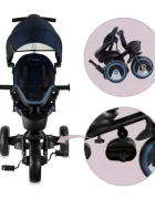 Momi Tricicleta pentru copii ivi Navy Blue multifunctionala 3 in 1 cu scaun reversibil maner telescopic accesorii incluse