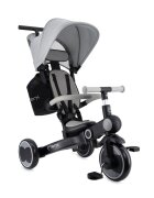 Momi Tricicleta pentru copii Solivia Grey 4 in 1 transformabila maner telescopic roti pivotante scaun reglabil greutate suportata 25 kg