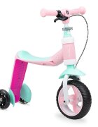 Momi Trotineta transformabila 2 in 1 Elios Pink lumini LED ghidon reglabil platforma antiderapanta greutate suportata 25 kg