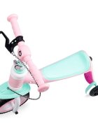 Momi Trotineta transformabila 2 in 1 Elios Pink lumini LED ghidon reglabil platforma antiderapanta greutate suportata 25 kg