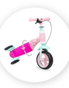 Momi Trotineta transformabila 2 in 1 Elios Pink lumini LED ghidon reglabil platforma antiderapanta greutate suportata 25 kg