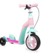 Momi Trotineta transformabila 2 in 1 Elios Pink lumini LED ghidon reglabil platforma antiderapanta greutate suportata 25 kg