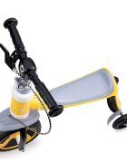 Momi Trotineta transformabila 2 in 1 Elios Yellow lumini LED ghidon reglabil platforma antiderapanta greutate suportata 25 kg