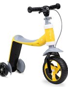 Momi Trotineta transformabila 2 in 1 Elios Yellow lumini LED ghidon reglabil platforma antiderapanta greutate suportata 25 kg