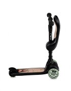 Momi Trotineta transformabila 2in1 Kiuru Black ghidon reglabil pliabila scaun reglabil lumini LED greutate suportata 50 kg varsta 3 ani+