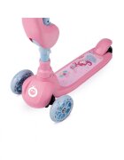 Momi Trotineta transformabila 2in1 Kiuru Pink hidon reglabil pliabila scaun reglabil lumini LED greutate suportata 50 kg varsta 3 ani+