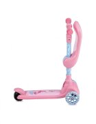 Momi Trotineta transformabila 2in1 Kiuru Pink hidon reglabil pliabila scaun reglabil lumini LED greutate suportata 50 kg varsta 3 ani+