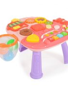 MONI Antepremergator educativ 2 in1 cu cosulet bile si functii muzicale Pink