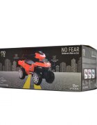 MONI ATV copii fara pedale No Fear Blue cu compartiment pentru jucarii volan cu claxon functii luminoase si muzicale spatarroti rezistentesistem antirasturnare