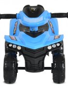 MONI ATV copii fara pedale No Fear Blue cu compartiment pentru jucarii volan cu claxon functii luminoase si muzicale spatarroti rezistentesistem antirasturnare