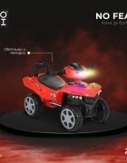 MONI ATV copii fara pedale No Fear Red cu compartiment pentru jucarii volan cu claxon functii luminoase si muzicale spatarroti rezistentesistem antirasturnare