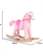 MONI Balansoar calut din plus pentru copii Pink Horse