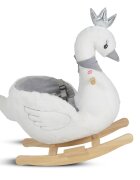 MONI Balansoar din plus Swan White cu scaunel si spatar centura de siguranta functii muzicale greutate admisa 30 kg dimensiune 64x37x72 cm