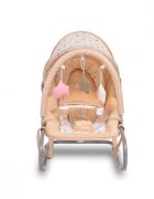 MONI Balansoar pentru bebelusi Lulu Beige cu arcada jucariicapotina reglabilaspatar reglabil in 2 pozitiicenturi de sigurantahusa detasabila si manere pentru transport usor