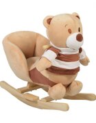 MONI Balansoar pentru copii Bear Khaki cu sunete