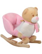 MONI Balansoar pentru copii Bear Pink cu sunete