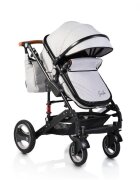 MONI Carucior 2 in 1 cu suspensii Gala Leather Grey