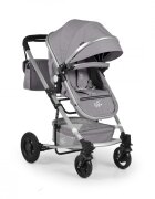 MONI Carucior 2 in 1 transformabil Gigi Light Grey cu sezut reversibilroti rezistentehusa picioare si geanta mamici inclusepliere usoaracadru rezistent din aluminiucapotina mare
