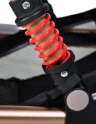MONI Carucior 2in1 reversibil pentru copii Gala Gri Inchis cadru din aluminiucopertina XXLsuspensiimaner reglabilhusa picioare si geanta mamici inclusa + CADOU Pompa de san electrica