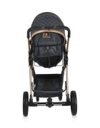 MONI Carucior 2in1 transformabil Alma Black cu Sezut reversibilCadru din aluminiuRoti EVA rezistente cu suspensii FranaCapotina cu vizier Spatar reglabil Centura de sigurantaCos de cumparaturi Husa picioare si Geanta