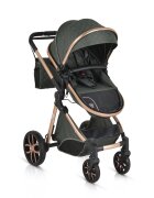 MONI Carucior 2in1 transformabil Alma Green cu Sezut reversibilCadru din aluminiuRoti EVA rezistente cu suspensiiFranaCapotina cu vizierSpatar reglabilCentura de sigurantaCos de cumparaturiHusa picioare si Geanta