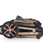 MONI Carucior 2in1 transformabil Alma Green cu Sezut reversibilCadru din aluminiuRoti EVA rezistente cu suspensiiFranaCapotina cu vizierSpatar reglabilCentura de sigurantaCos de cumparaturiHusa picioare si Geanta