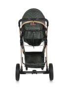 MONI Carucior 2in1 transformabil Alma Green cu Sezut reversibilCadru din aluminiuRoti EVA rezistente cu suspensiiFranaCapotina cu vizierSpatar reglabilCentura de sigurantaCos de cumparaturiHusa picioare si Geanta