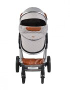 MONI Carucior 2in1 transformabil Alma Grey cu Sezut reversibilCadru din aluminiuRoti EVA rezistente cu suspensiiFranaCapotina cu vizierSpatar reglabilCentura de sigurantaCos de cumparaturiHusa picioare si Geanta