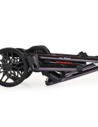 MONI Carucior convertibil 2in1 All Road Black cu Cadru din aluminiu galvanizatRoti rezistente cu suspensiiSpatar reglabilManer reglabil 6 pozitii inaltimeCopertina XXLHusa picioare si suport pahar inclusePana la 4 ani