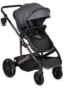 MONI Carucior convertibil 2in1 All Road Grey cu Cadru din aluminiu galvanizatRoti rezistente cu suspensiiSpatar reglabilManer reglabil 6 pozitii inaltimeCopertina XXLHusa picioare si suport pahar inclusePana la 4 ani