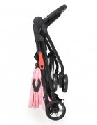 MONI Carucior sport pentru copii Capri Pink Spatar reglabil cu pozitie de somn Suport pentru picioare reglabil Centura de siguranta Roti spate cu frana Copertina reglabila Recomandat de la 6luni
