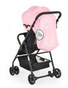 MONI Carucior sport pentru copii Capri Pink Spatar reglabil cu pozitie de somn Suport pentru picioare reglabil Centura de siguranta Roti spate cu frana Copertina reglabila Recomandat de la 6luni