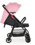 MONI Carucior sport pentru copii Capri Pink Spatar reglabil cu pozitie de somn Suport pentru picioare reglabil Centura de siguranta Roti spate cu frana Copertina reglabila Recomandat de la 6luni