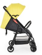 MONI Carucior sport pentru copii Capri Yellow Spatar reglabil cu pozitie de somn Suport pentru picioare reglabil Centura de siguranta Roti spate cu frana Copertina reglabila Recomandat de la 6luni