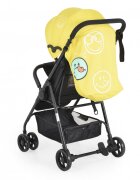 MONI Carucior sport pentru copii Capri Yellow Spatar reglabil cu pozitie de somn Suport pentru picioare reglabil Centura de siguranta Roti spate cu frana Copertina reglabila Recomandat de la 6luni