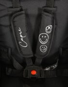 MONI Carucior sport pentru copii Capri Yellow Spatar reglabil cu pozitie de somn Suport pentru picioare reglabil Centura de siguranta Roti spate cu frana Copertina reglabila Recomandat de la 6luni