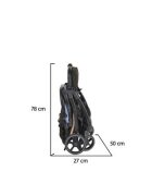 MONI Carucior sport pentru copii Cardi Blue de la nastere pana la 22kgspatar reglabilcapotina cu plasa si banda reflectorizantabara de siguranta detasabilaroti pivotante cu amortizorpliere compactasuport sticla inclus