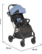 MONI Carucior sport pentru copii Cardi Blue de la nastere pana la 22kgspatar reglabilcapotina cu plasa si banda reflectorizantabara de siguranta detasabilaroti pivotante cu amortizorpliere compactasuport sticla inclus